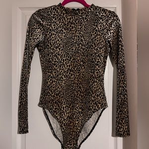 leopard velvet bodysuit